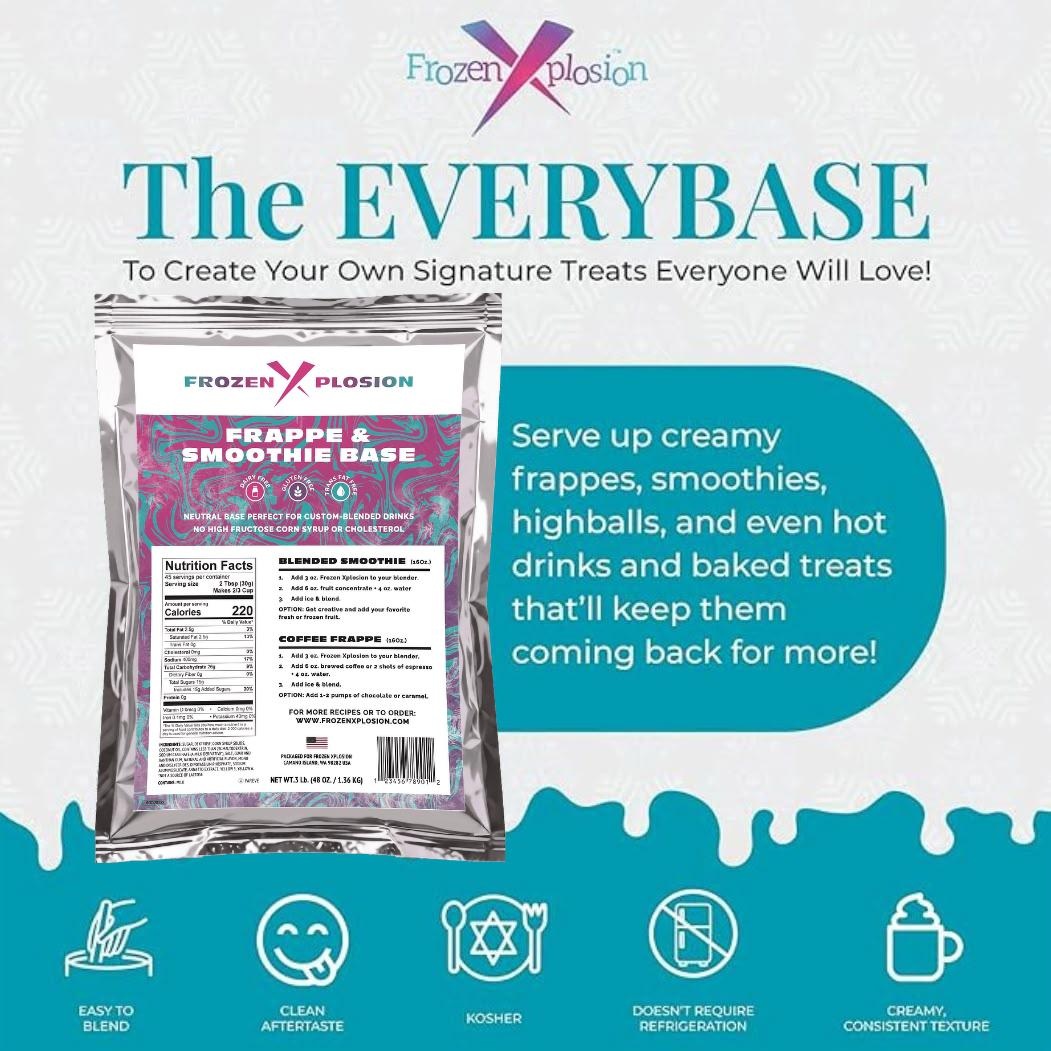 Frozen Xplosion The Everybase frappe and smoothie base bag